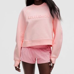 Lululemon brand new with tags strawberry milkshake Scuba oversized pullover